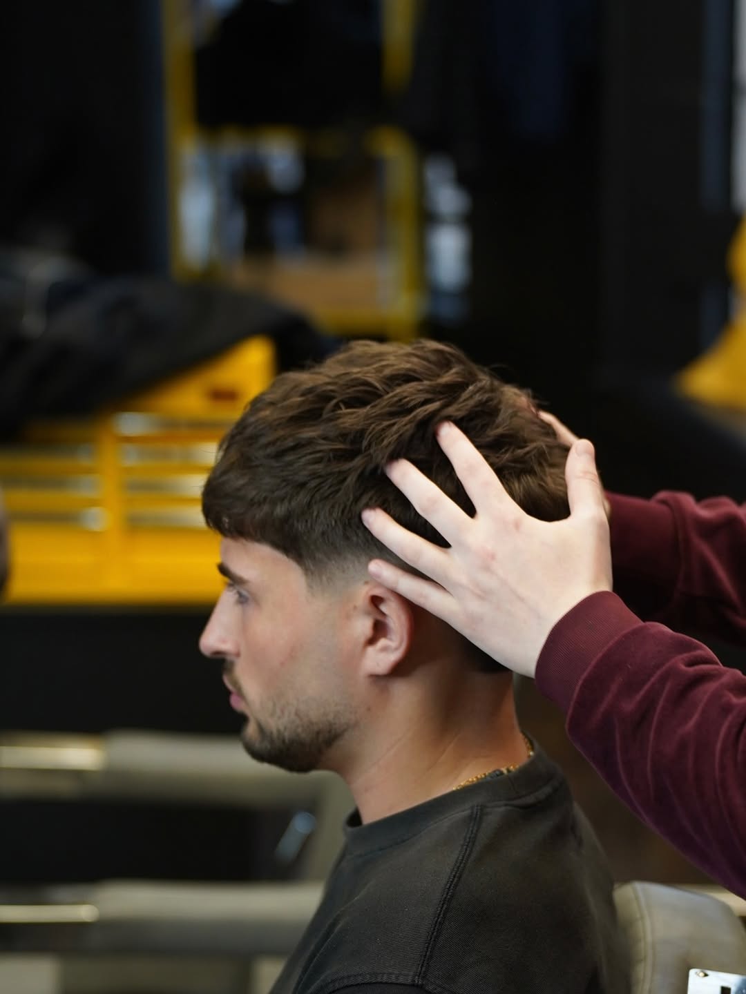 Preparation — Darlins Barbers cutting in the shop ahead of the Sergio Tacchini shoot