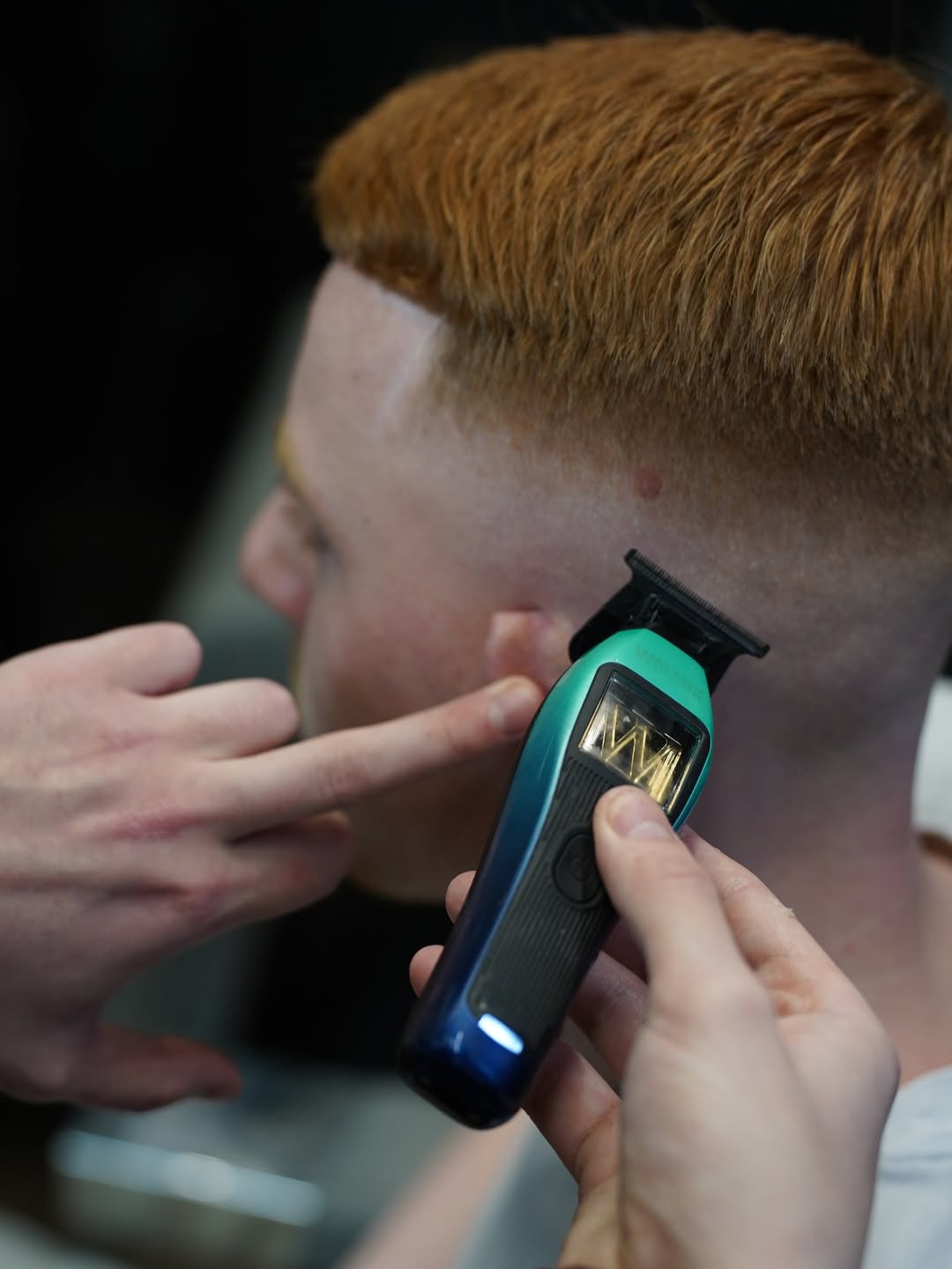 Preparation — Darlins Barbers cutting in the shop ahead of the Sergio Tacchini shoot