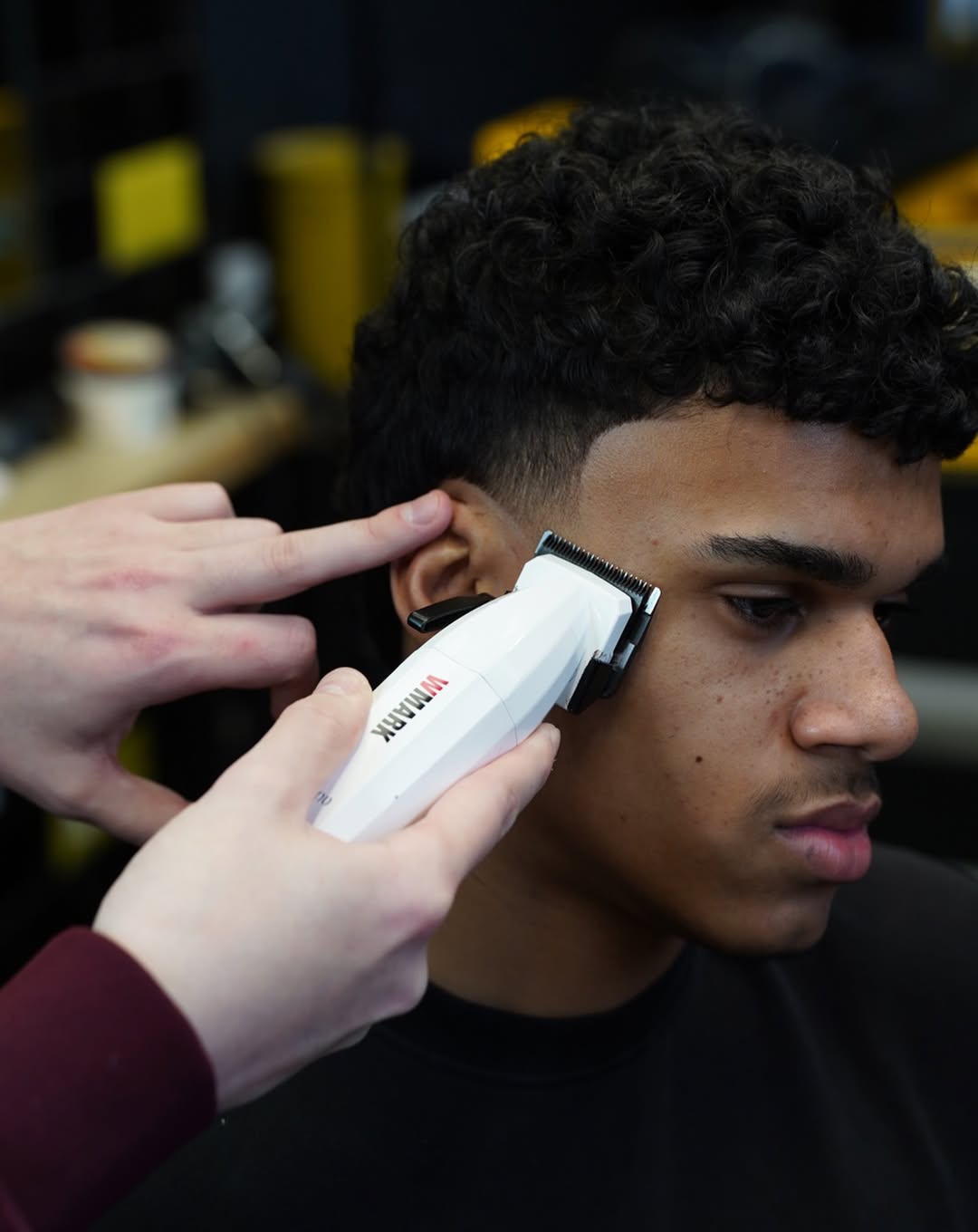 Preparation — Darlins Barbers cutting in the shop ahead of the Sergio Tacchini shoot