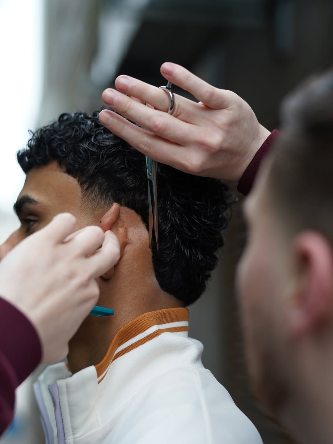 Behind the scenes — Darlins Barbers on the Sergio Tacchini shoot