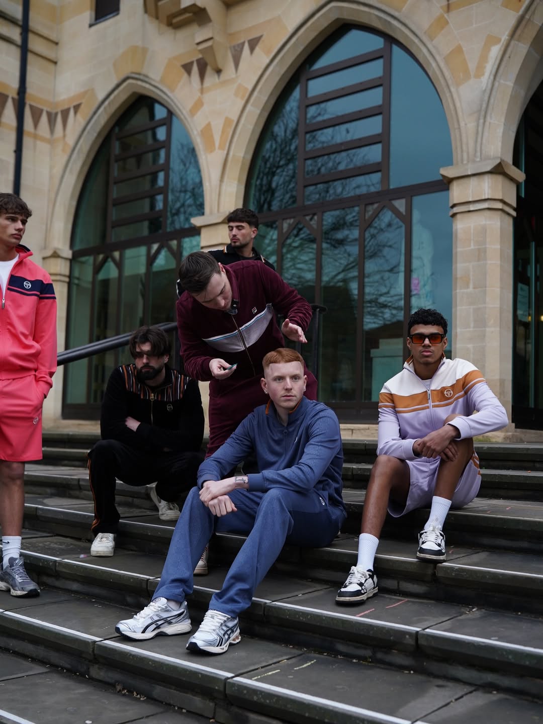 Behind the scenes — Darlins Barbers on the Sergio Tacchini shoot